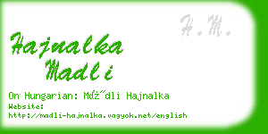 hajnalka madli business card